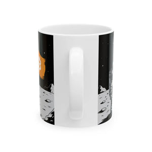Astronaut Bitcoin Flag Ceramic Mug - Cosmic Crypto - Dipaliz - Mugs