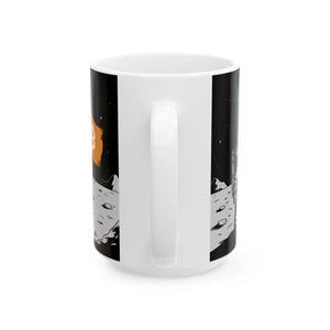Astronaut Bitcoin Flag Ceramic Mug - Cosmic Crypto - Dipaliz - Mugs
