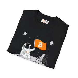 Soft Cotton Tee - Astronaut Bitcoin Flag - Dipaliz - T-shirts