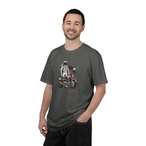 Astronaut on Motorcycle T-shirt, Space Rider Graphic Tee - T-shirts