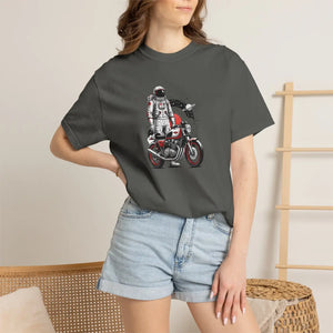 Astronaut on Motorcycle T-shirt, Space Rider Graphic Tee - T-shirts
