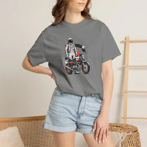 Astronaut on Motorcycle T-shirt, Space Rider Graphic Tee - T-shirts