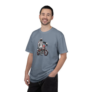 Astronaut on Motorcycle T-shirt, Space Rider Graphic Tee - T-shirts