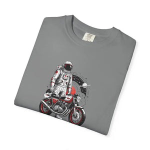 Astronaut on Motorcycle T-shirt, Space Rider Graphic Tee - T-shirts