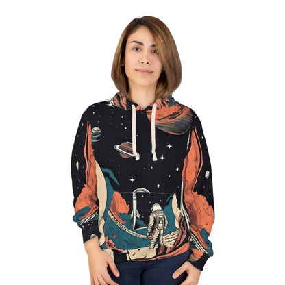 Astronaut in Space Unisex Pullover Hoodie for Comfort & Style - All Over Prints