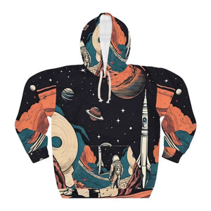 Unisex Pullover Hoodie - Astronaut Rocket Space Design - Dipaliz - s - T-shirts