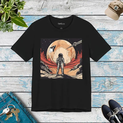 Unisex Astronaut Space Tee - Classic Jersey Short Sleeve - Black / s T-shirt