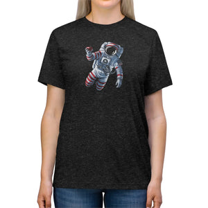 Cosmic Triblend Tee - Astronaut with Red Apple - Dipaliz - T-shirts