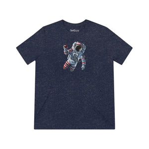 Cosmic Triblend Tee - Astronaut with Red Apple - Dipaliz - T-shirts