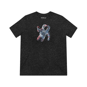 Cosmic Triblend Tee - Astronaut with Red Apple - Dipaliz - T-shirts