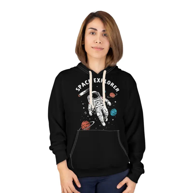 Blast off in Style Astronaut Unisex Pullover Hoodie - All Over Prints