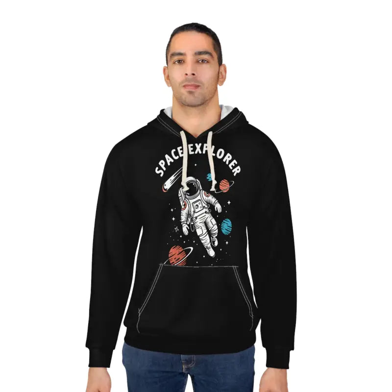 Blast off in Style Astronaut Unisex Pullover Hoodie - All Over Prints