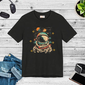 Galaxy Unisex Jersey Short Sleeve Tee with Astronaut Design - Dipaliz - T-shirts