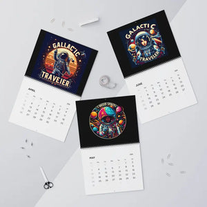 Space Wall Calendars 2026 - 270gsm Paper Silver Wire Binding - Dipaliz