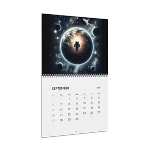 Space Wall Calendars 2026 - 270gsm Paper Silver Wire Binding - Dipaliz