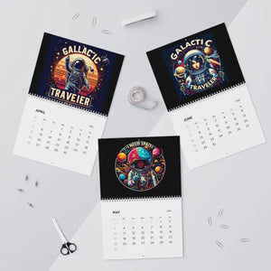 Space Wall Calendars 2026 - 270gsm Paper Silver Wire Binding - Dipaliz