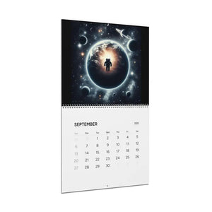 Space Wall Calendars 2026 - 270gsm Paper Silver Wire Binding - Dipaliz