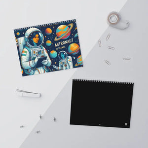 Space Wall Calendars 2026 - 270gsm Paper Silver Wire Binding - Dipaliz
