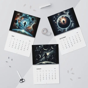 Space Wall Calendars 2026 - 270gsm Paper Silver Wire Binding - Dipaliz