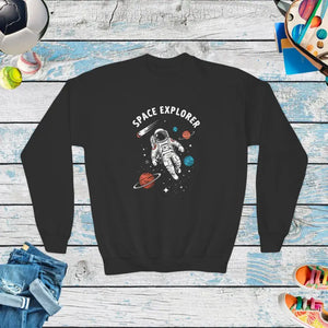 Astronaut Nasa Youth Sweatshirt - Space Explorer Crewneck - Dipaliz - Black / Xs - Sweatshirts