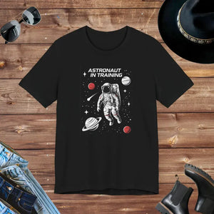 Space Unisex Jersey Tee - Cosmic Astronaut Design - Dipaliz - Black / Xs - T-shirts