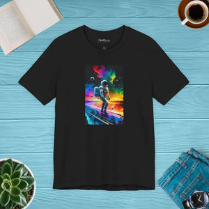 Astronaut Short Sleeve Tee Vibrant Unisex Style - Dipaliz - Black / s - T-shirts