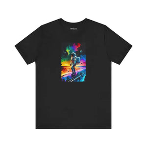 Astronaut Short Sleeve Tee Vibrant Unisex Cotton Shirt - Dipaliz - T-shirts