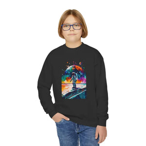 Youth Crewneck Sweatshirt Astronaut Design Space Adventure - Dipaliz - Sweatshirts