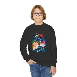 Vibrant Youth Crewneck Sweatshirt Astronaut Cotton Blend - Dipaliz - Sweatshirts