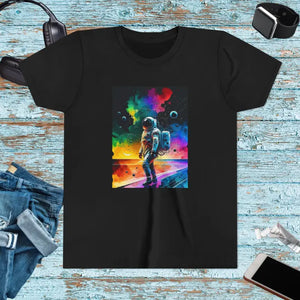 Astronaut Short Sleeve Tee Cotton Youth Style - Dipaliz - Black / s - T-shirts