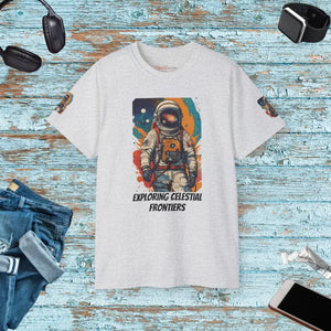 Astronaut T-shirt - Vibrant Paint Splash Design - Dipaliz - Ash / s - T-shirts