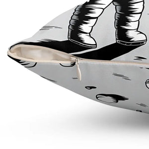 Astronaut Bitcoin Flag Spun Polyester Throw Pillow - Dipaliz - Pillows