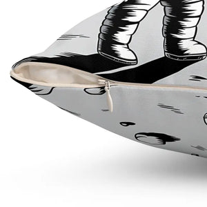 Astronaut Bitcoin Flag Spun Polyester Throw Pillow - Dipaliz - Pillows