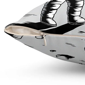 Astronaut Bitcoin Flag Spun Polyester Throw Pillow - Dipaliz - Pillows