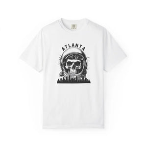 Atlanta Skull Astronaut T-shirt, Space Helmet Skyline Graphic Tee - T-shirts
