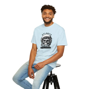 Atlanta Skull Astronaut T-shirt, Space Helmet Skyline Graphic Tee - T-shirts