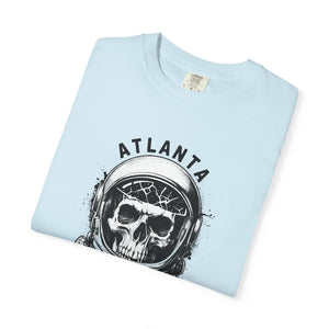 Atlanta Skull Astronaut T-shirt, Space Helmet Skyline Graphic Tee - T-shirts