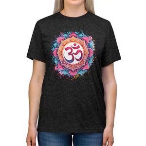 Meditation Aum Edition Premium Triblend Unisex Tee - Dipaliz - Black Heather / s - T-shirts