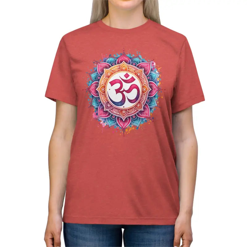 Achieve Meditative Style with Premium Aum Triblend Tee - Red Triblend / s T-shirt