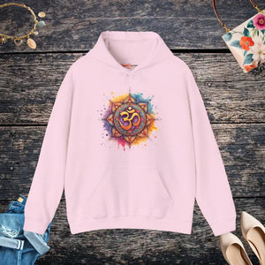 Aum Hooded Sweatshirt Hinduism Spiritual Vibes - Dipaliz - Light Pink / s - Hoodies