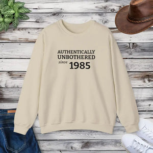 Authentically Unbothered Cotton-poly Blend Crewneck - Dipaliz - s / Sand - Sweatshirts