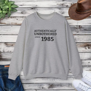 Authentically Unbothered Cotton-poly Blend Crewneck - Dipaliz - s / Sport Grey - Sweatshirts