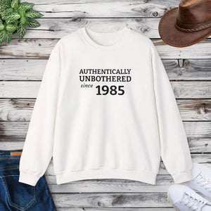 Authentically Unbothered Cotton-poly Blend Crewneck - Dipaliz - s / White - Sweatshirts