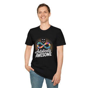 Soft Autistically Awesome Unisex Tee - Cotton - Dipaliz - T-shirts - Xs