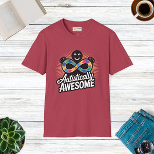Soft Autistically Awesome Unisex Tee - Cotton - Dipaliz - T-shirts - Xs