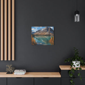 Autumn Bow Lake Canvas – Stretched Pine Art - Dipaliz - Posters Prints & Visual Artwork