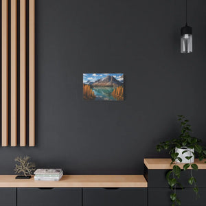 Autumn Bow Lake Canvas – Stretched Pine Art - Dipaliz - Posters Prints & Visual Artwork