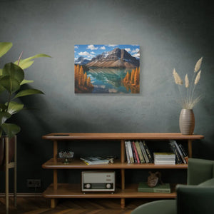 Autumn Bow Lake Canvas – Stretched Pine Art - Dipaliz - Posters Prints & Visual Artwork