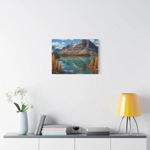 Autumn Bow Lake Canvas – Stretched Pine Art - Dipaliz - Posters Prints & Visual Artwork