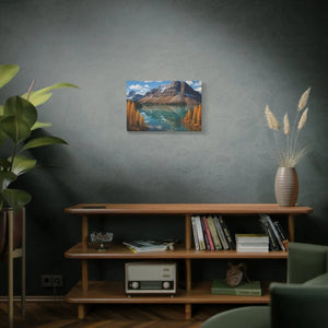 Autumn Bow Lake Canvas – Stretched Pine Art - Dipaliz - Posters Prints & Visual Artwork